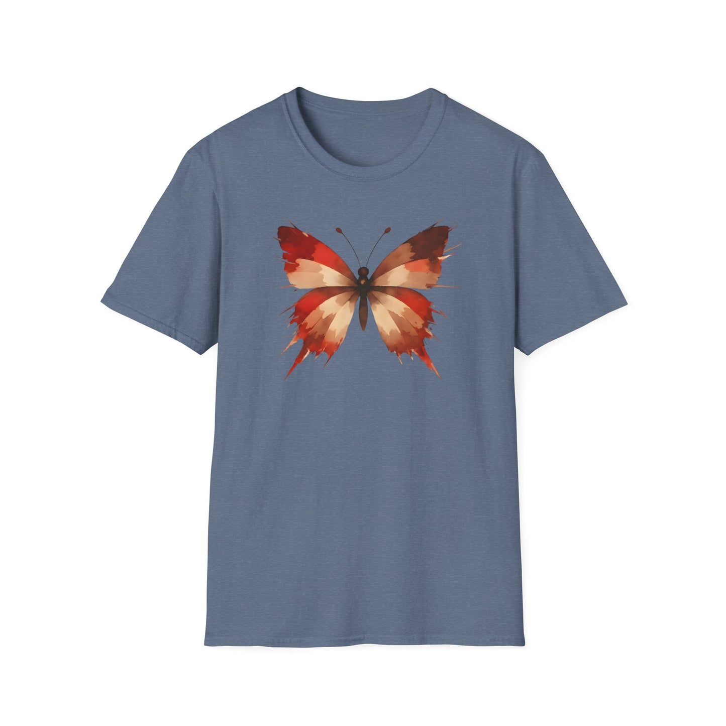 Watercolor Red Butterfly