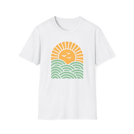 Sunrise Over Serene Waves T-shirt