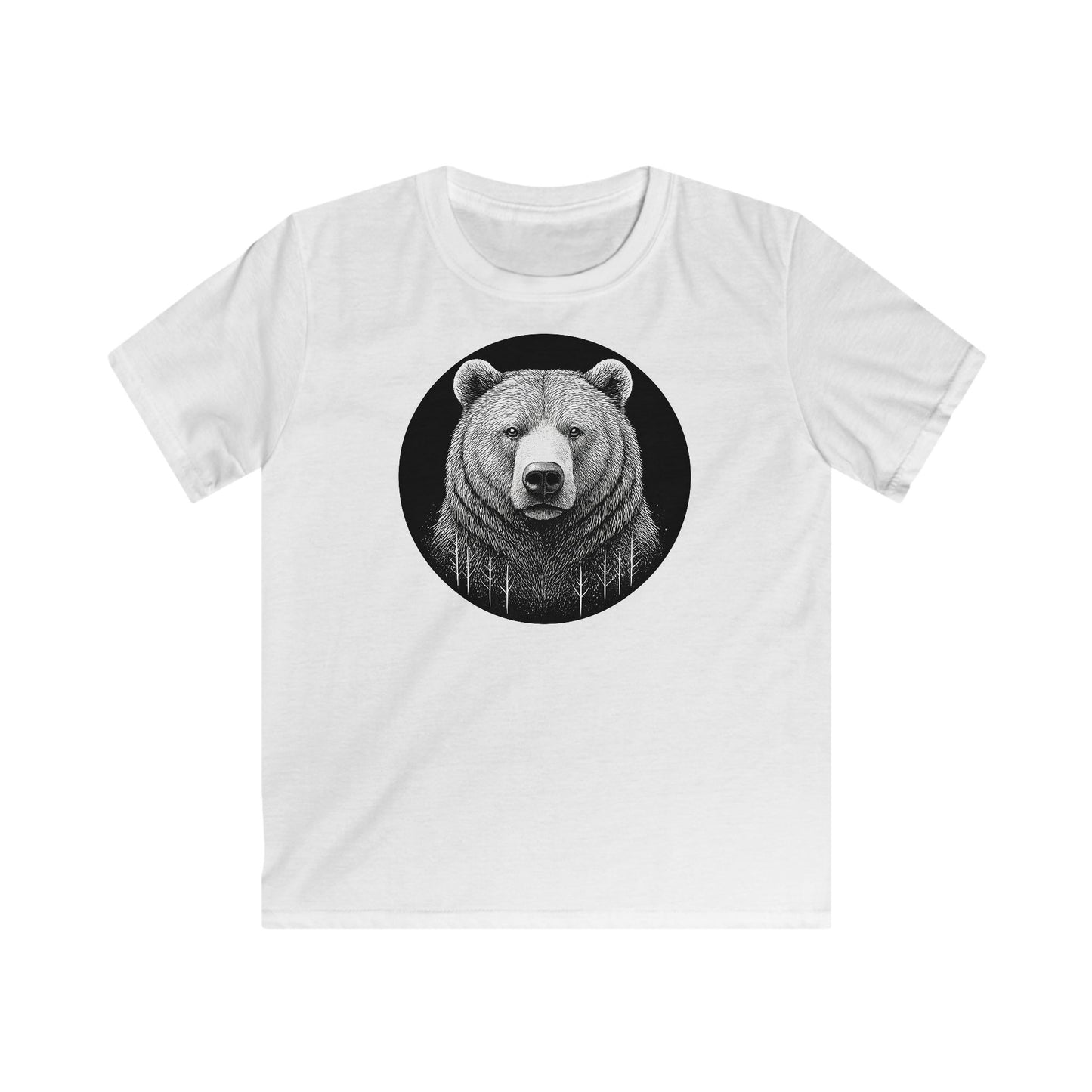 Children's Moonlit Grizzly Portrait T-shirt