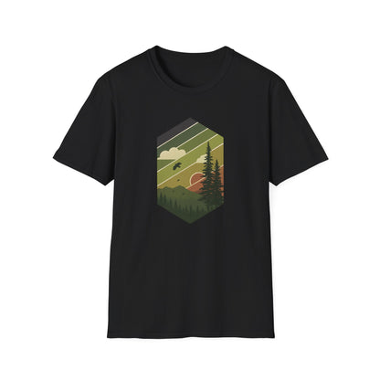 Retro Pine Forest Sunset T-shirt