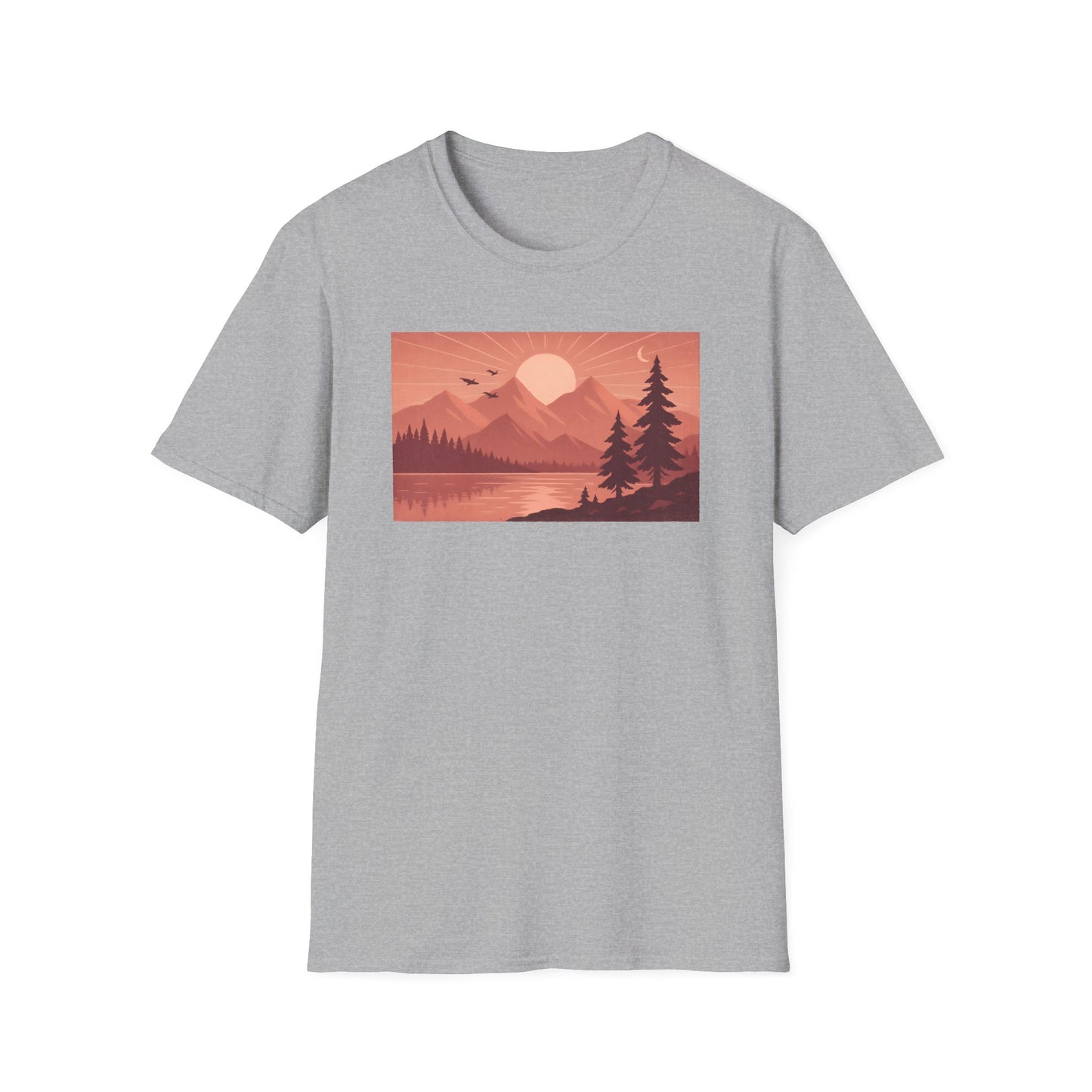 Mountain Lake Landscape Pinkscale