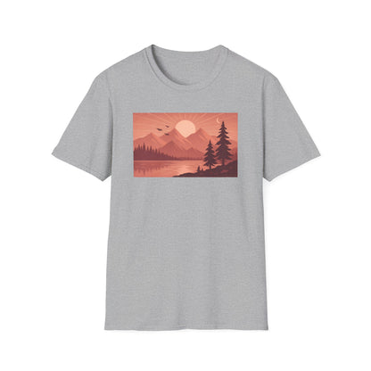 Mountain Lake Landscape Pinkscale