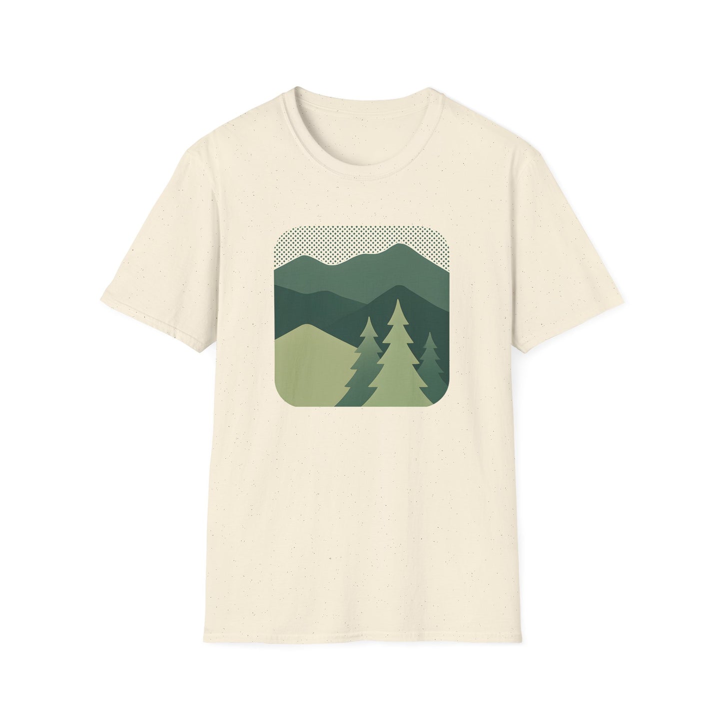Minimalist Green Mountain Landscape T-shirt