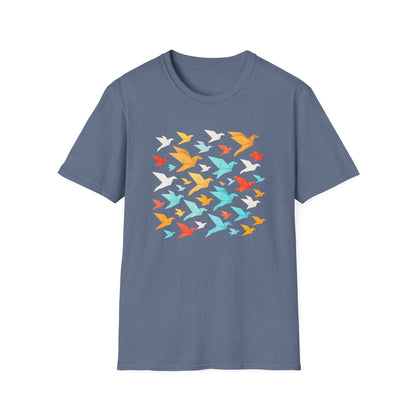 Origami Flock Of Birds T-shirt