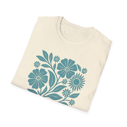Flower Gathering Ink Print T-shirt