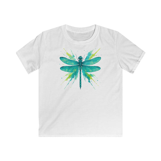 Children's Dragonfly Teal Splash T-shirt