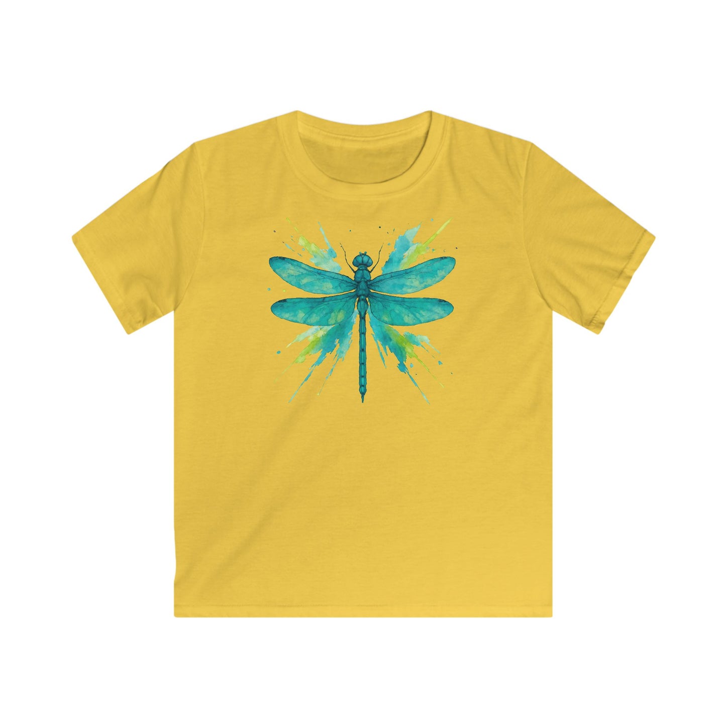 Children's Dragonfly Teal Splash T-shirt