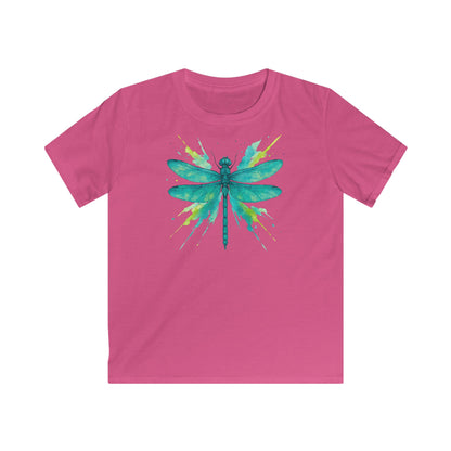 Children's Dragonfly Teal Splash T-shirt
