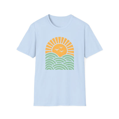 Sunrise Over Serene Waves T-shirt