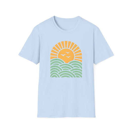 Sunrise Over Serene Waves T-shirt