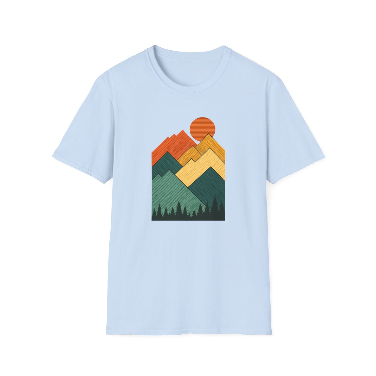 Sunset Over Lined Mountains T-shirt