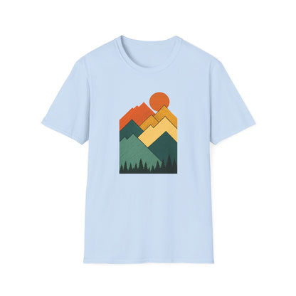 Sunset Over Lined Mountains T-shirt