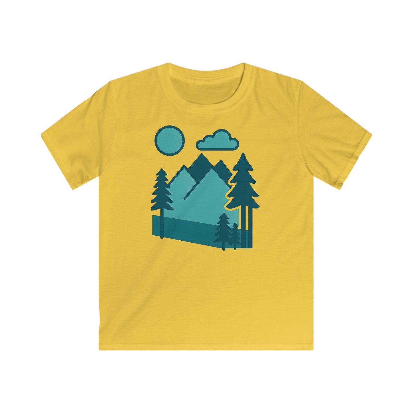 Children's Minimalist Mountain Landscape T-shirt