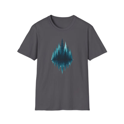 Mirrored Pine Teal Forest T-shirt