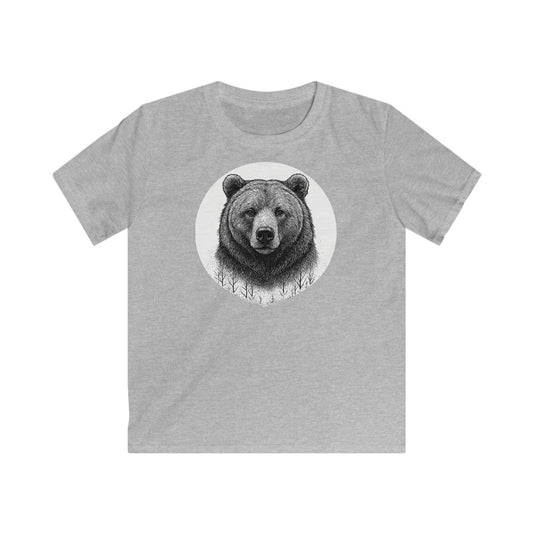 Children's Moonlit Grizzly Portrait T-shirt