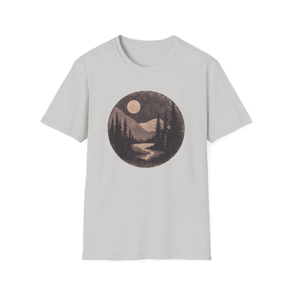 Vintage Moonlit Mountain Valley T-shirt