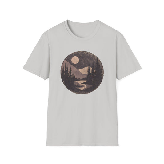 Vintage Moonlit Mountain Valley T-shirt