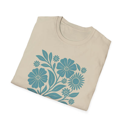Flower Gathering Ink Print T-shirt