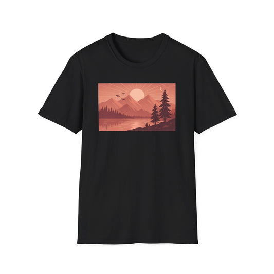 Mountain Lake Landscape Pinkscale