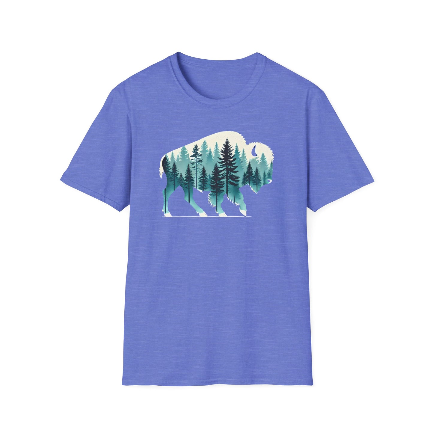 Bison Pine Forest Double Exposure
