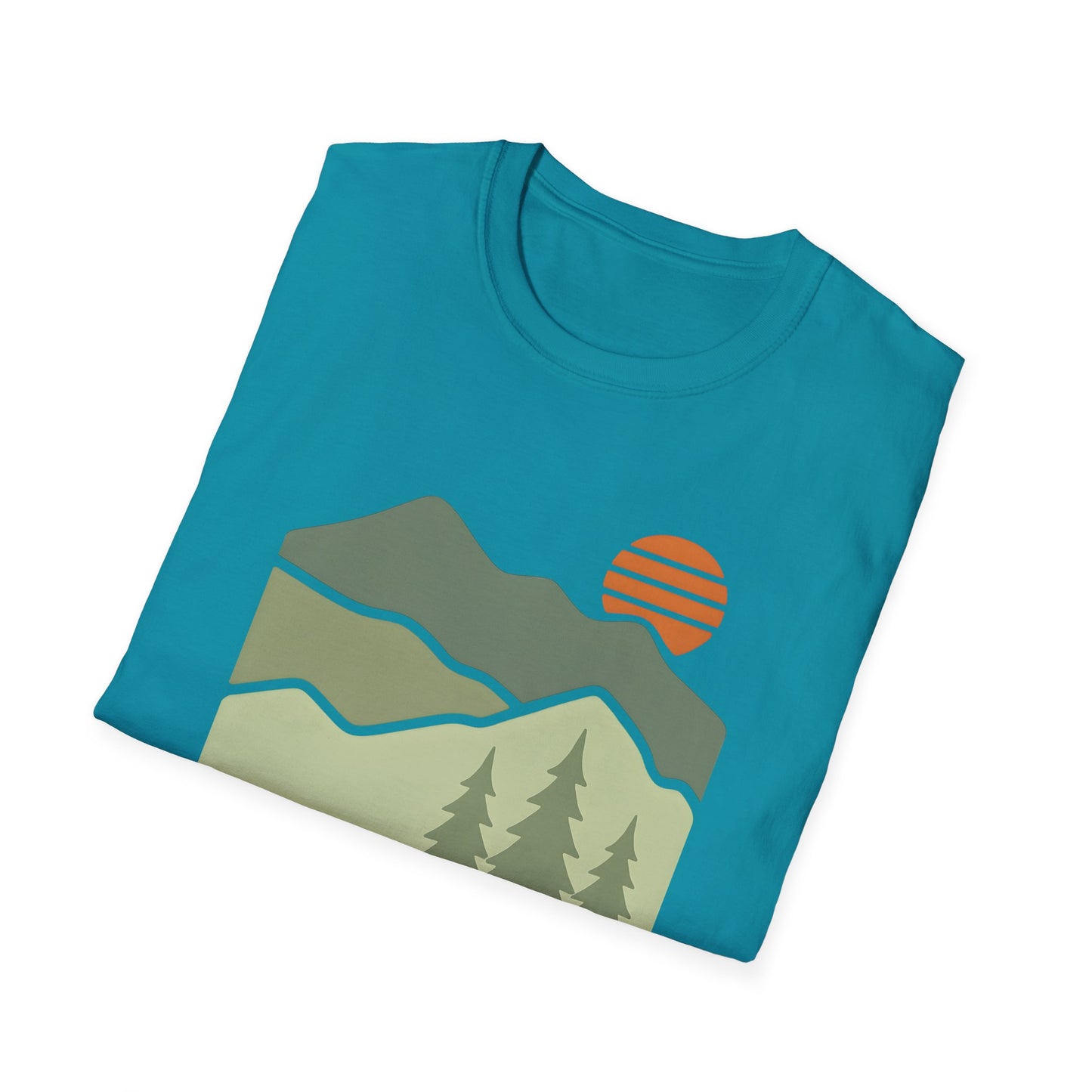 Striped Sun Over Mountain Layers T-shirt