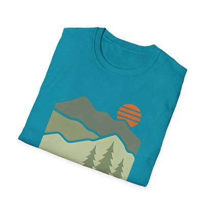 Striped Sun Over Mountain Layers T-shirt