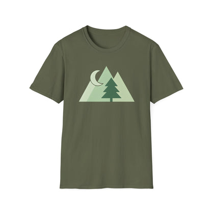 Greenscale Geometrical Mountains T-shirt