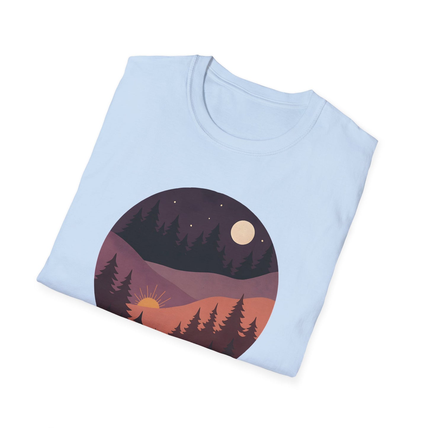 Sun Moon Layered Landscape T-shirt