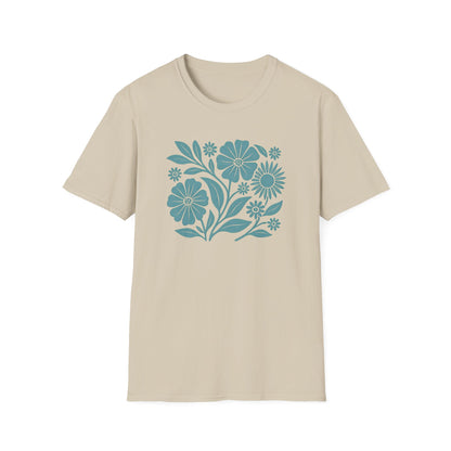 Flower Gathering Ink Print T-shirt