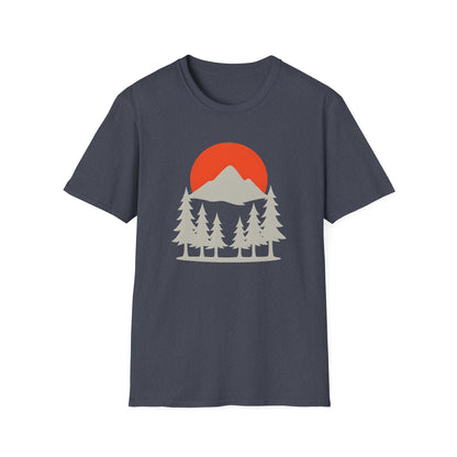Grey Mountain Silhouette At Sunset T-shirt