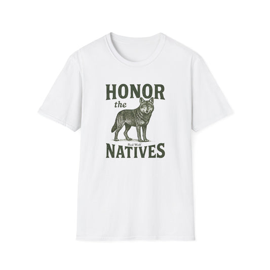 Honor The Natives Red Wolf T-shirt