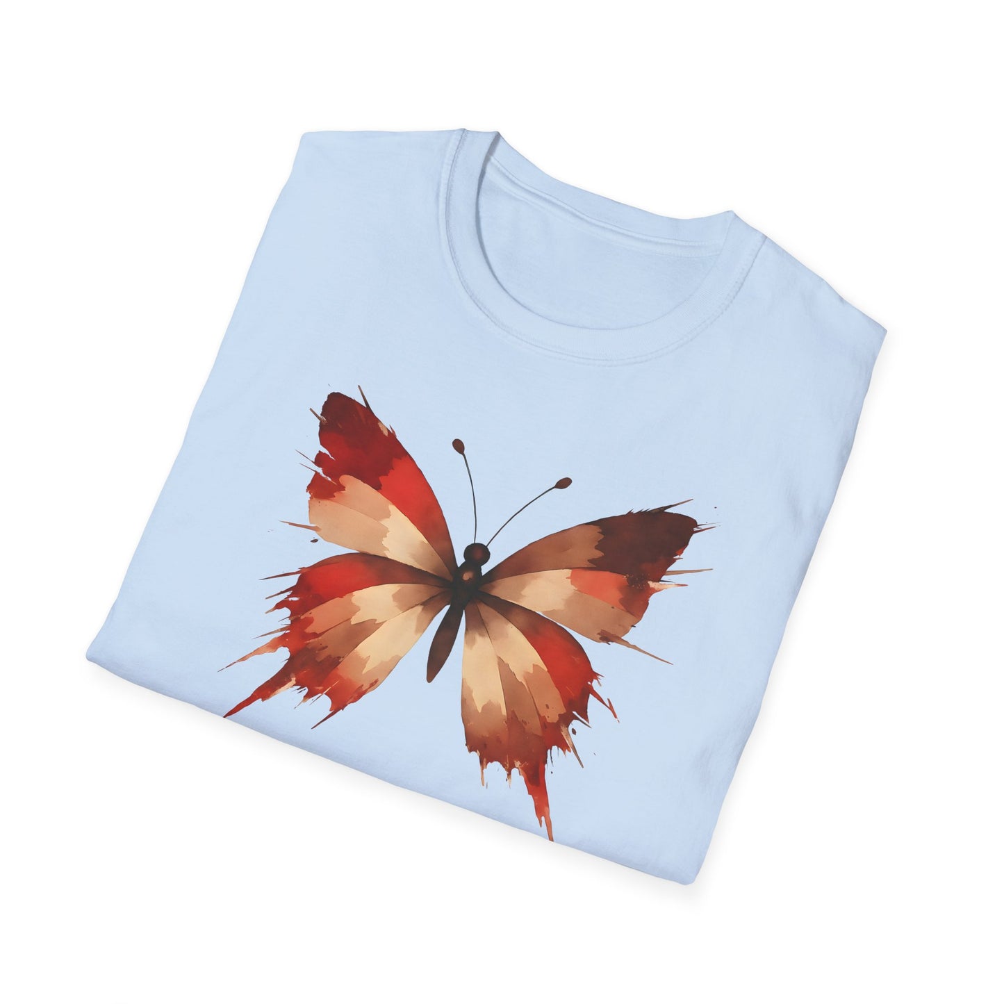 Watercolor Red Butterfly