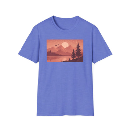 Mountain Lake Landscape Pinkscale