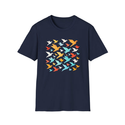 Origami Flock Of Birds T-shirt