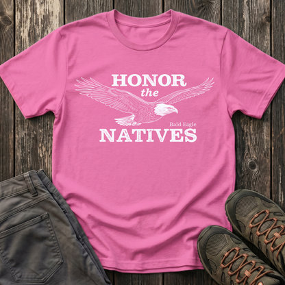 Honor The Natives Bald Eagle T-shirt White
