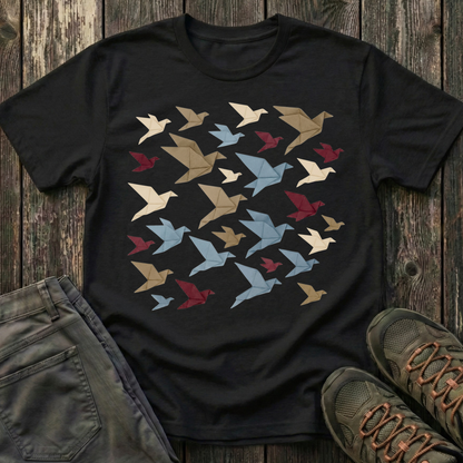 Origami Flock Of Birds T-shirt