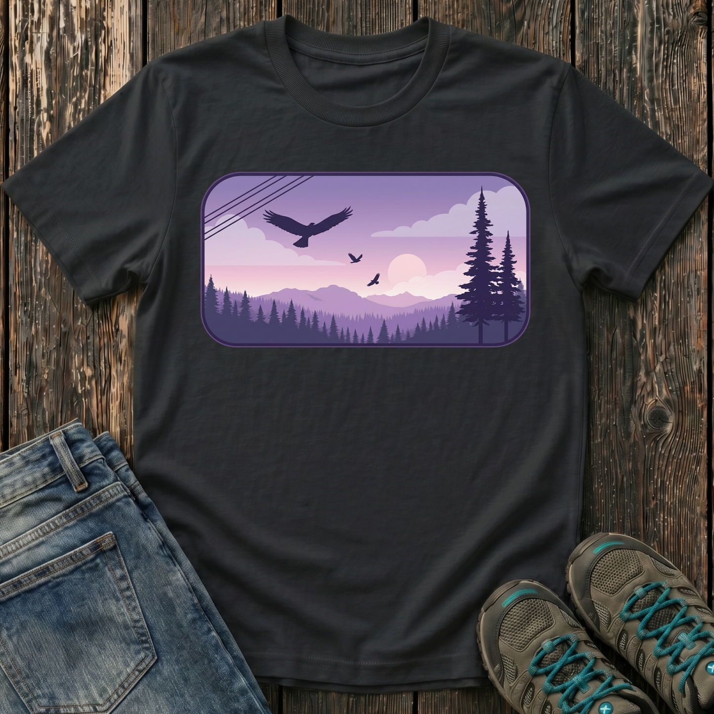 Children's Soaring Above the Twilight Pines T-shirt