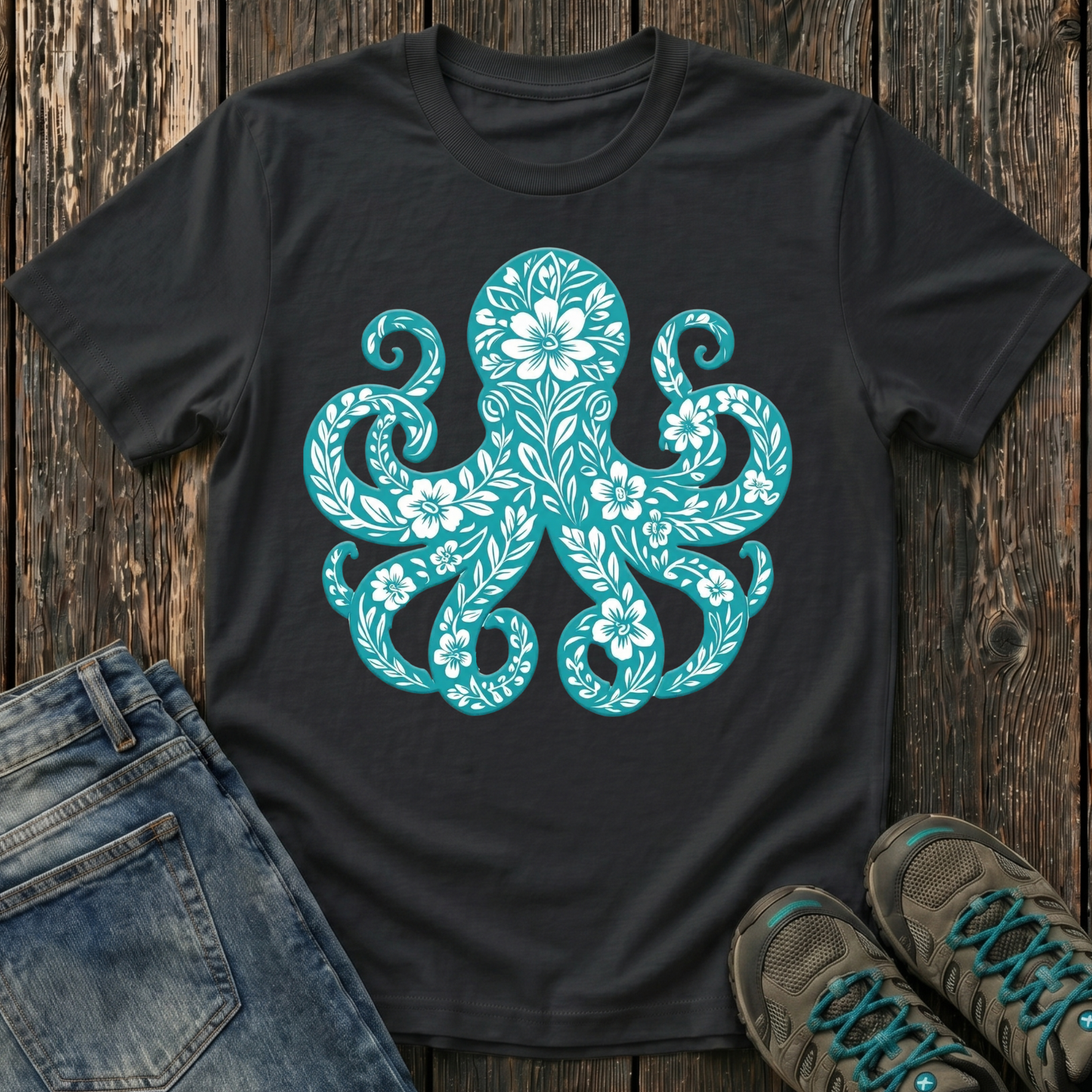 Children's Blooming Octopus T-shirt