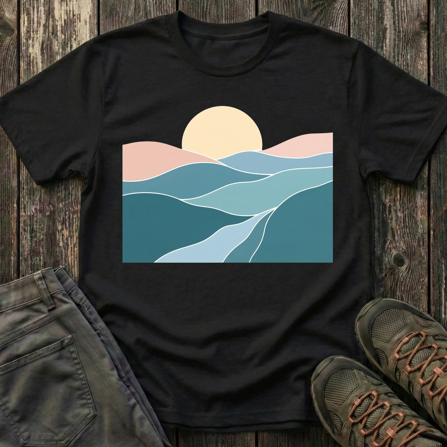 Sunset Over Rolling Hills T-shirt