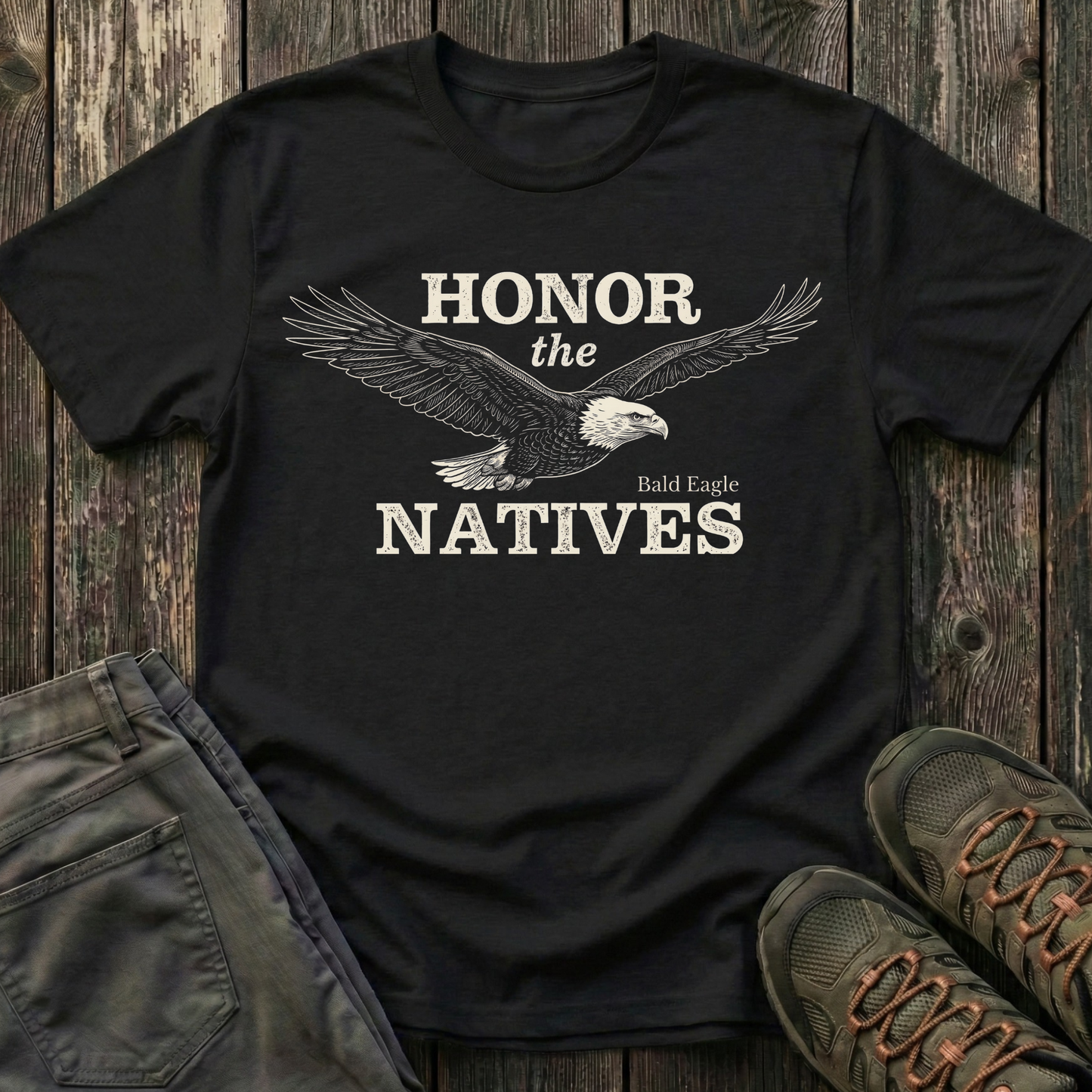 Honor The Natives Bald Eagle T-shirt