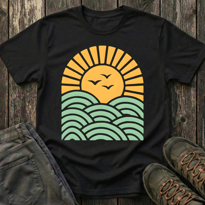 Sunrise Over Serene Waves T-shirt