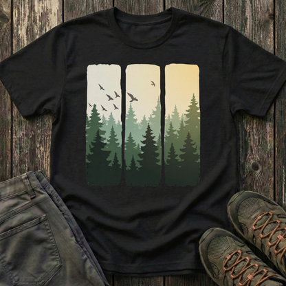 Sunlit Forest Brushstrokes T-shirt