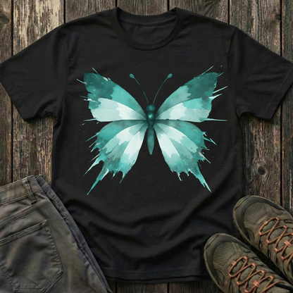 Watercolor Teal Butterfly T-shirt