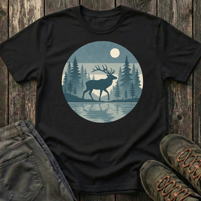 Elk Under Moonlight T-shirt