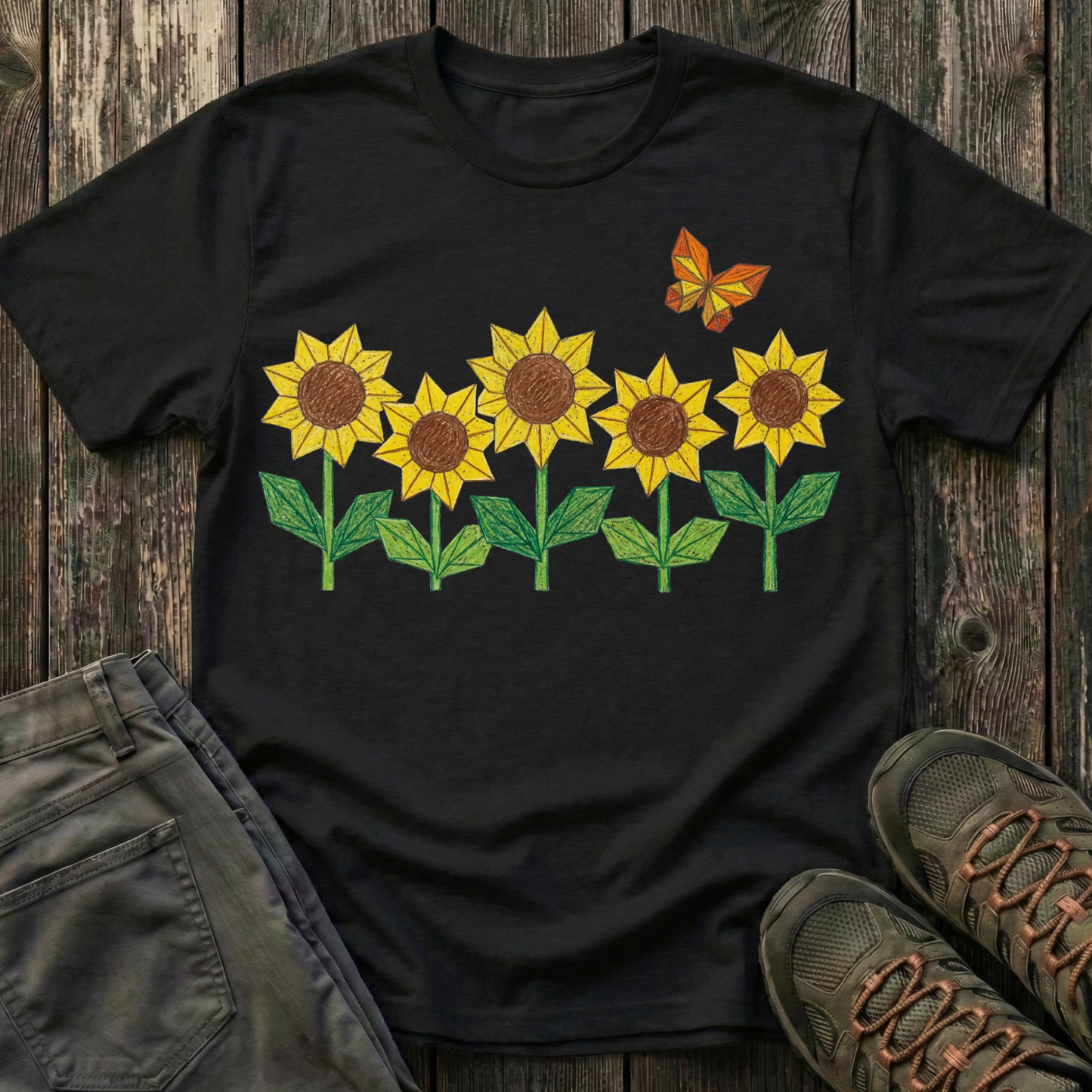 Origami Sunflowers T-shirt