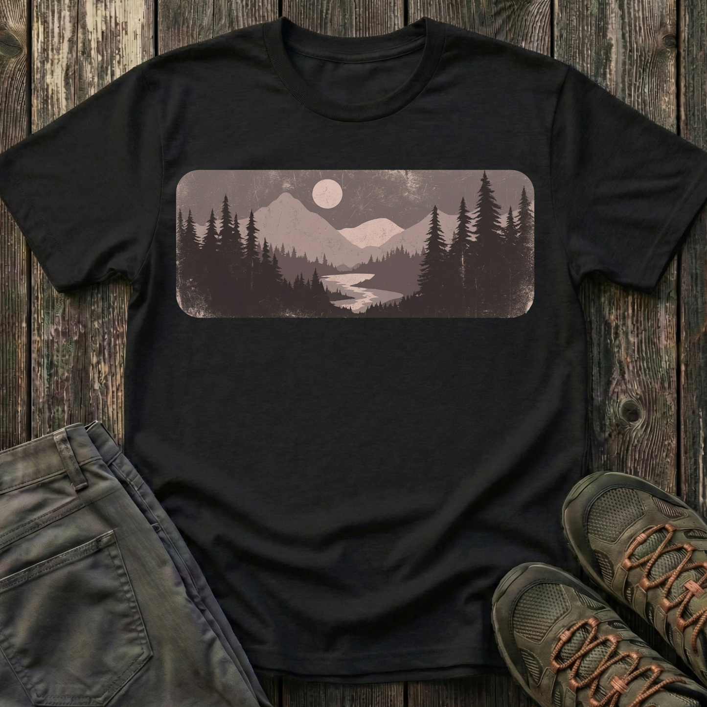 Vintage Moonlit Valley T-shirt