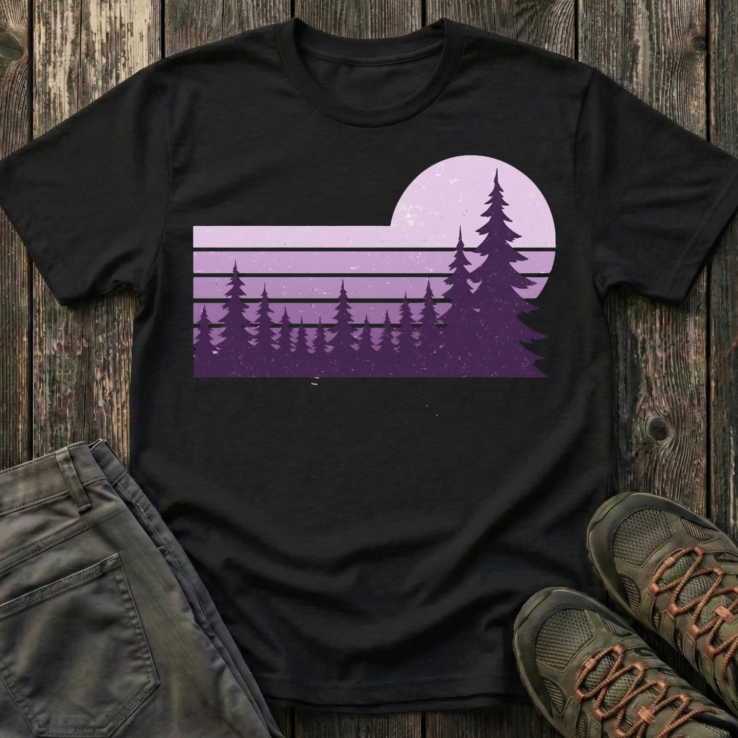 Retro Lilac Sunset T-shirt