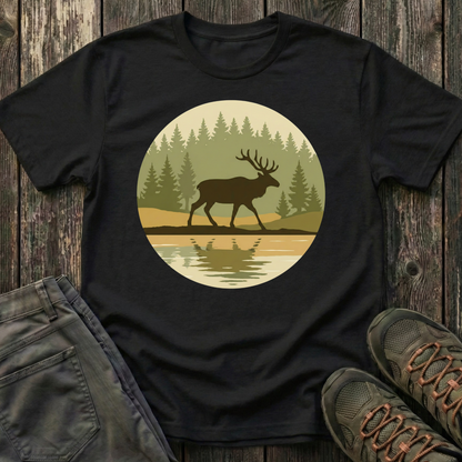 Elk Forest Reflection T-shirt