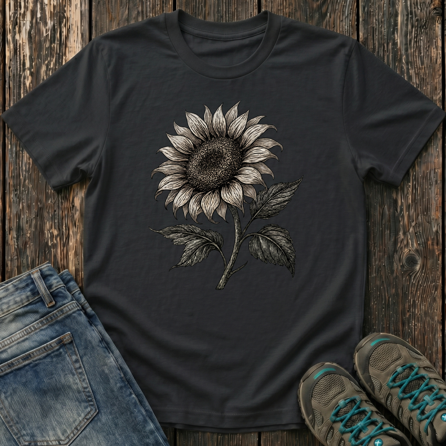 Children's Vintage Sunflower T-shirt