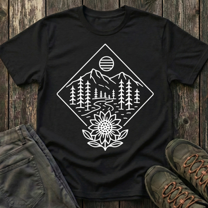 Sun Over Sunflower Landscape T-shirt